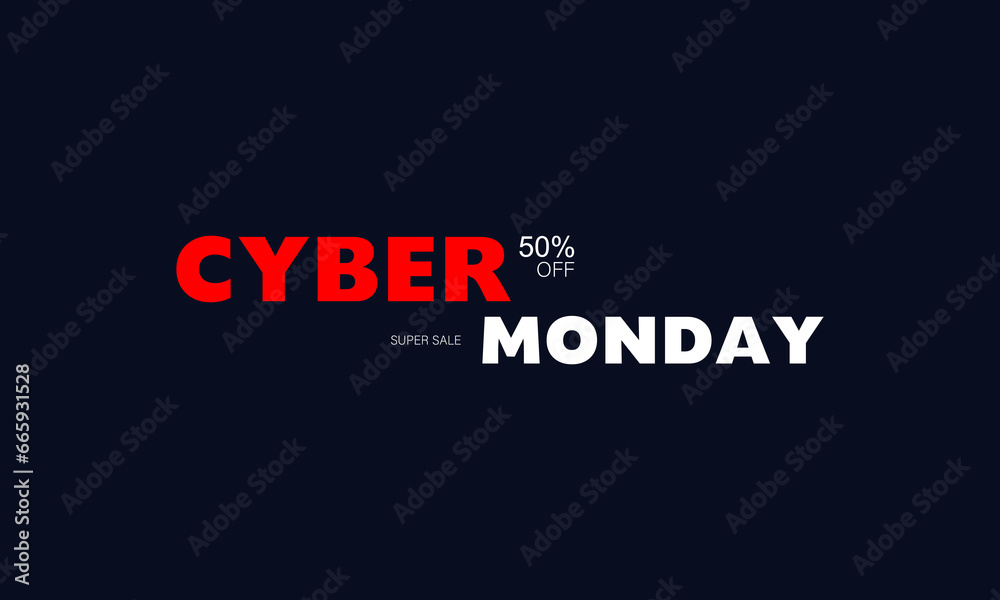 Cyber Monday Sale Online Shopping Concept with Digital Devices, Shopping Bag, and Discounts banner. Vector template for background, banner, card, poster design.