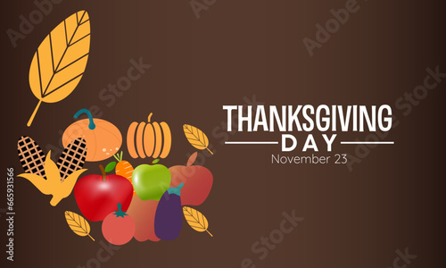 Wallpaper Mural Thanksgiving Day Feast A Bountiful Harvest and Family Celebration with Turkey, Pumpkin Pie, and Grateful Hearts banner. Vector template for background, banner, card, poster design. Torontodigital.ca