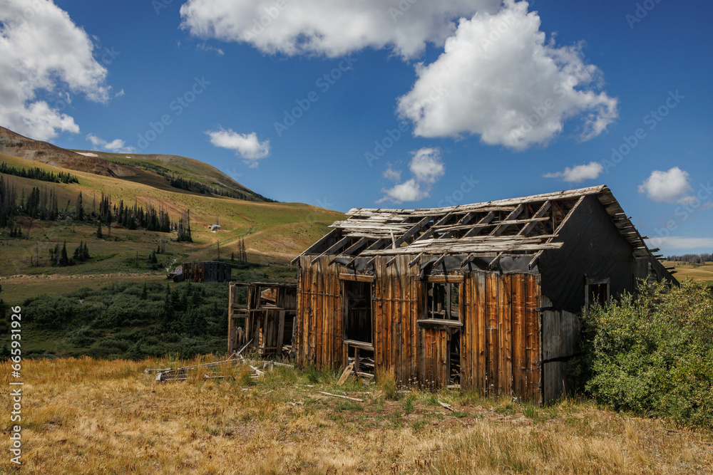 An empty cabin at the Summitville ghost town in southwest Colorado.