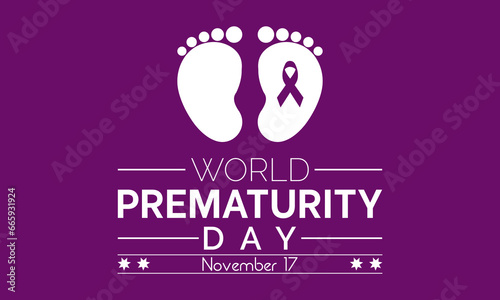 World Prematurity Day Vector Illustration with Tiny Newborn and Caring Hands. Vector template for background, banner, card, poster design.