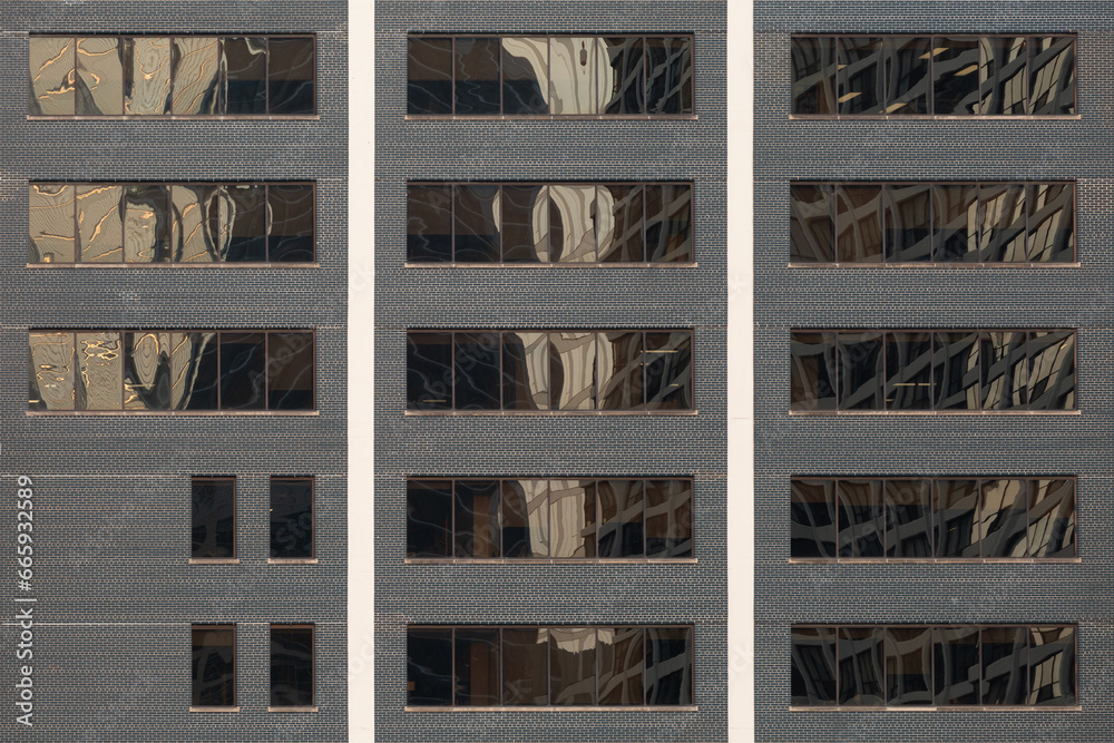 Detail of highrise architecture in downtown Chicago.