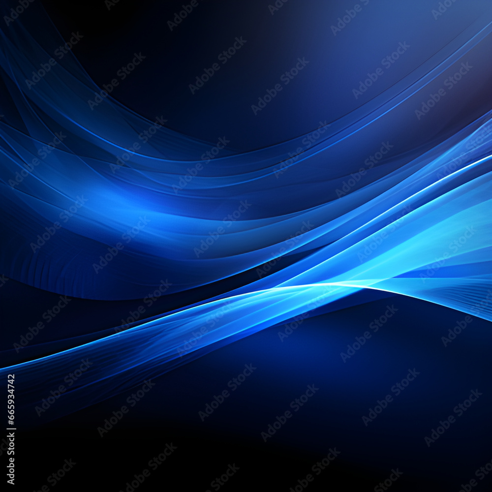 Blue background with waves, abstract image, art, science, illustration Blue background with waves, abstract image, art, science, illustration