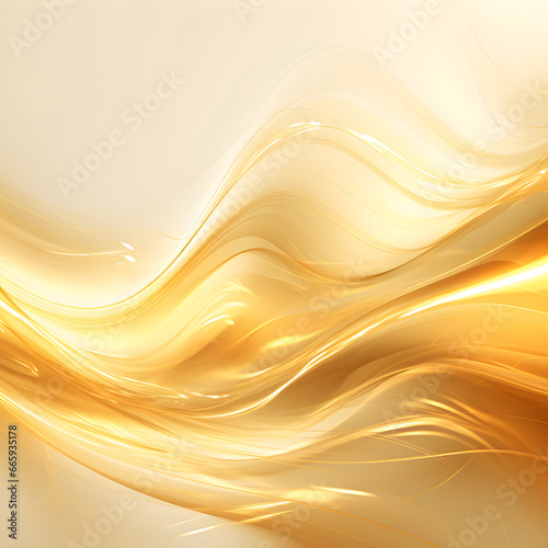 Golden yellow background with waves, beautiful, flowing, gentle, abstract illustrations.