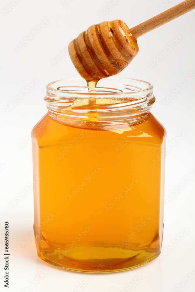 Jar of Honey with Honey Dipper Jar of Honey with Honey Dipper