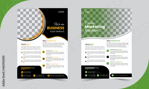 Modern Business Flyer Design Template or vector illustrator