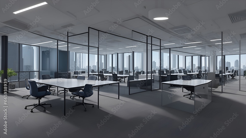 Modern Office Space with City View