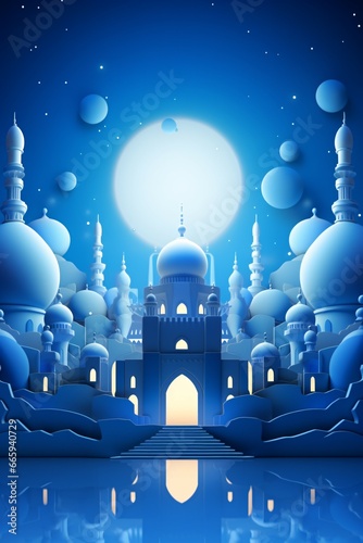great blue mosque illustration