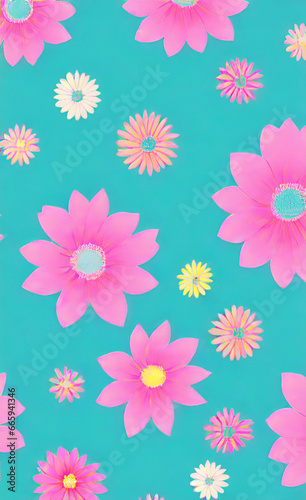 seamless pattern with flowers