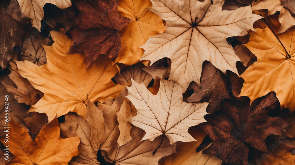 autumn leaves on the ground Generative Ai autumn leaves on the ground Generative Ai