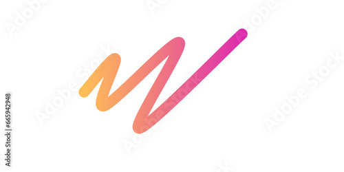 svg vector squiggle with gradient colouring