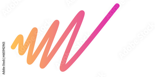 svg vector squiggle with gradient colouring