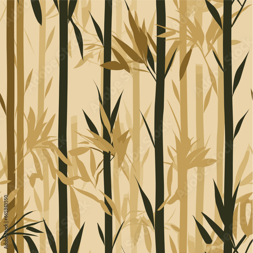 Fototapeta Naklejka Na Ścianę i Meble -  Seamless bamboo pattern, bamboo tile