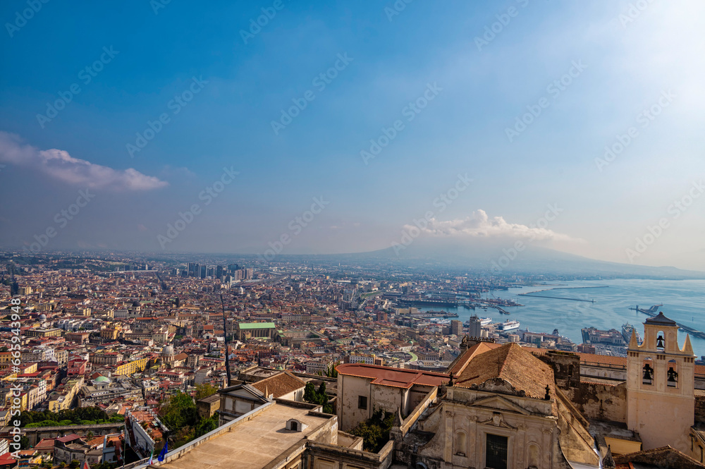 View of Naples and the spaccanapoli that splits the City