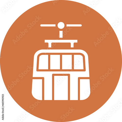Vector Design Cable Car Icon Style