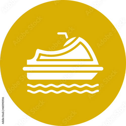 Vector Design Jet Ski Icon Style