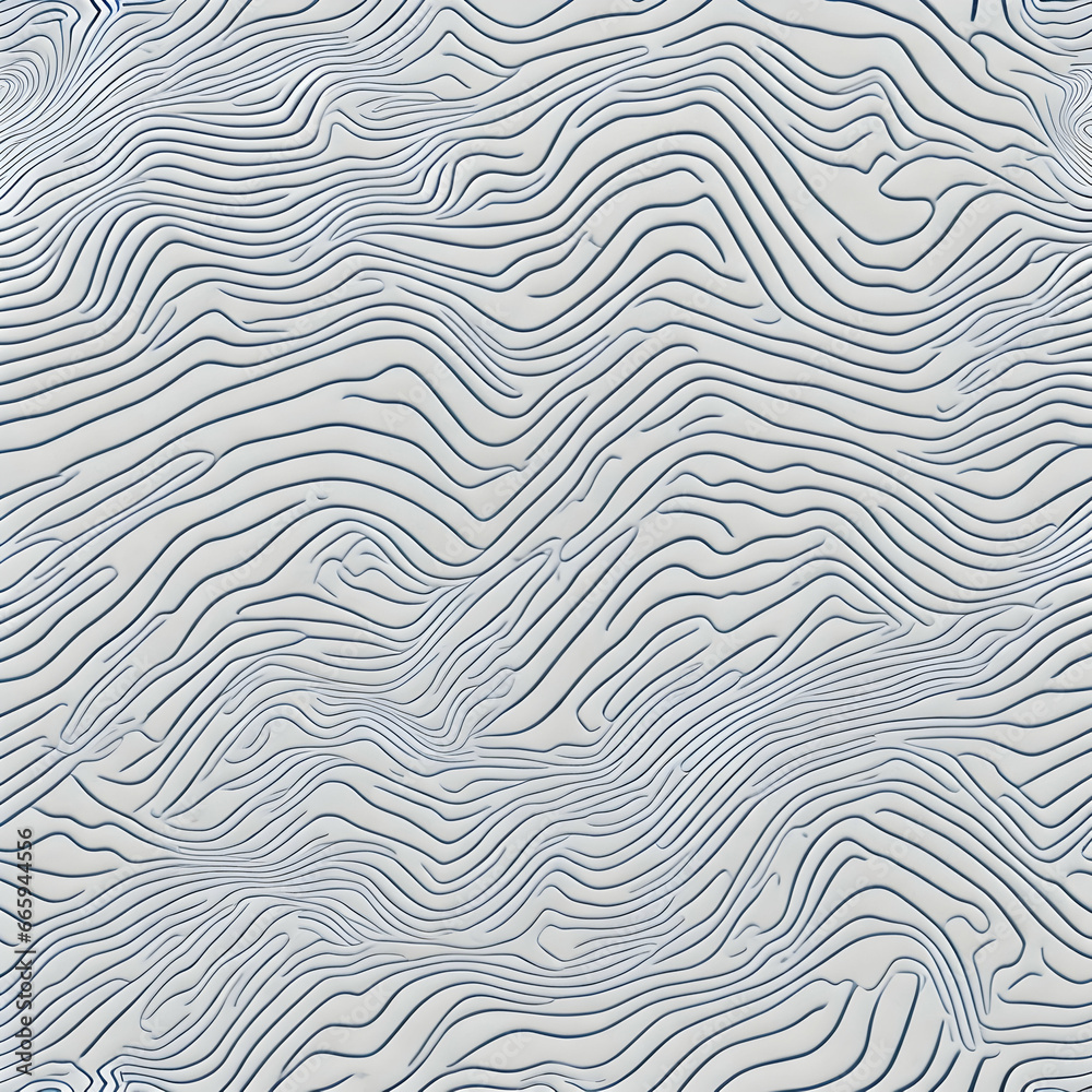 Seamless texture of white paper with a pattern of wavy lines