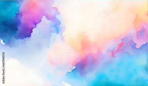 Watercolor abstract background. Pink, blue, purple watercolor background.