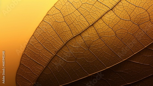 Top view of illuminated leaf texture