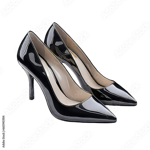 Black Lady Hill Shoes Without background