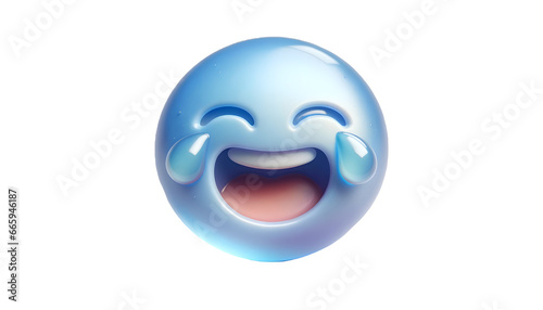 3D Laughing Face with Tears Emoji