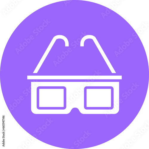 Vector Design 3d Glasses Icon Style