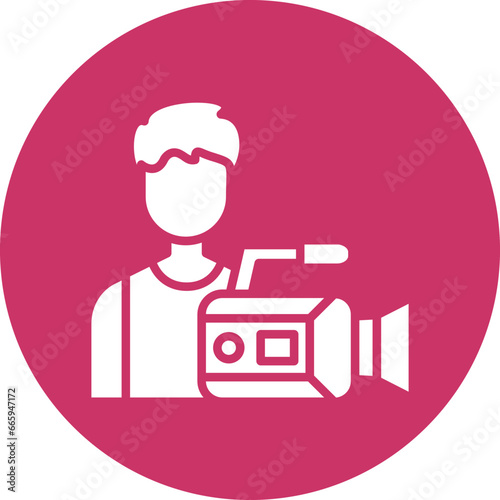 Vector Design Camera Operator Icon Style