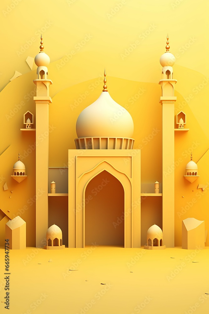 great Islamic yellow mosque great Islamic yellow mosque