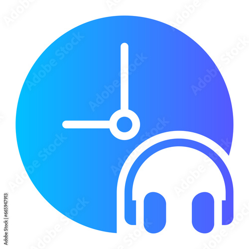 headphone gradient icon