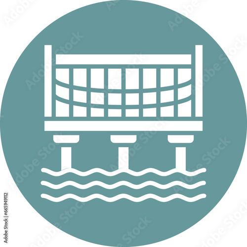 Vector Design Water Bridge Icon Style