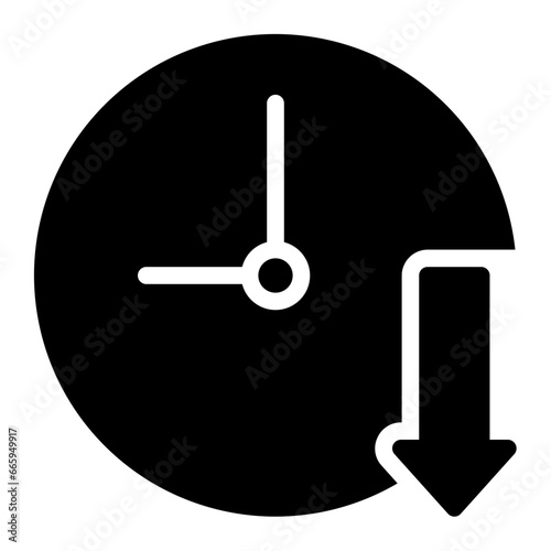 down time glyph icon