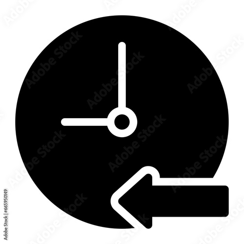reduce time glyph icon