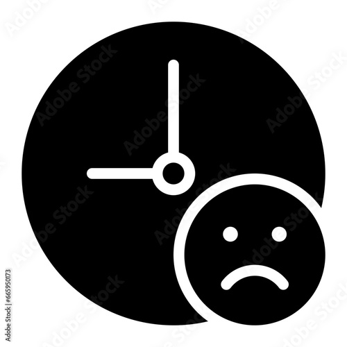 sad glyph icon