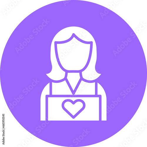 Vector Design Child Caretaker Icon Style