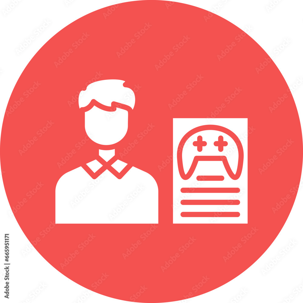 Vector Design Game Script Writer Male Icon Style Vector Design Game Script Writer Male Icon Style