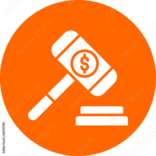 Vector Design Auction Fundraiser Icon Style