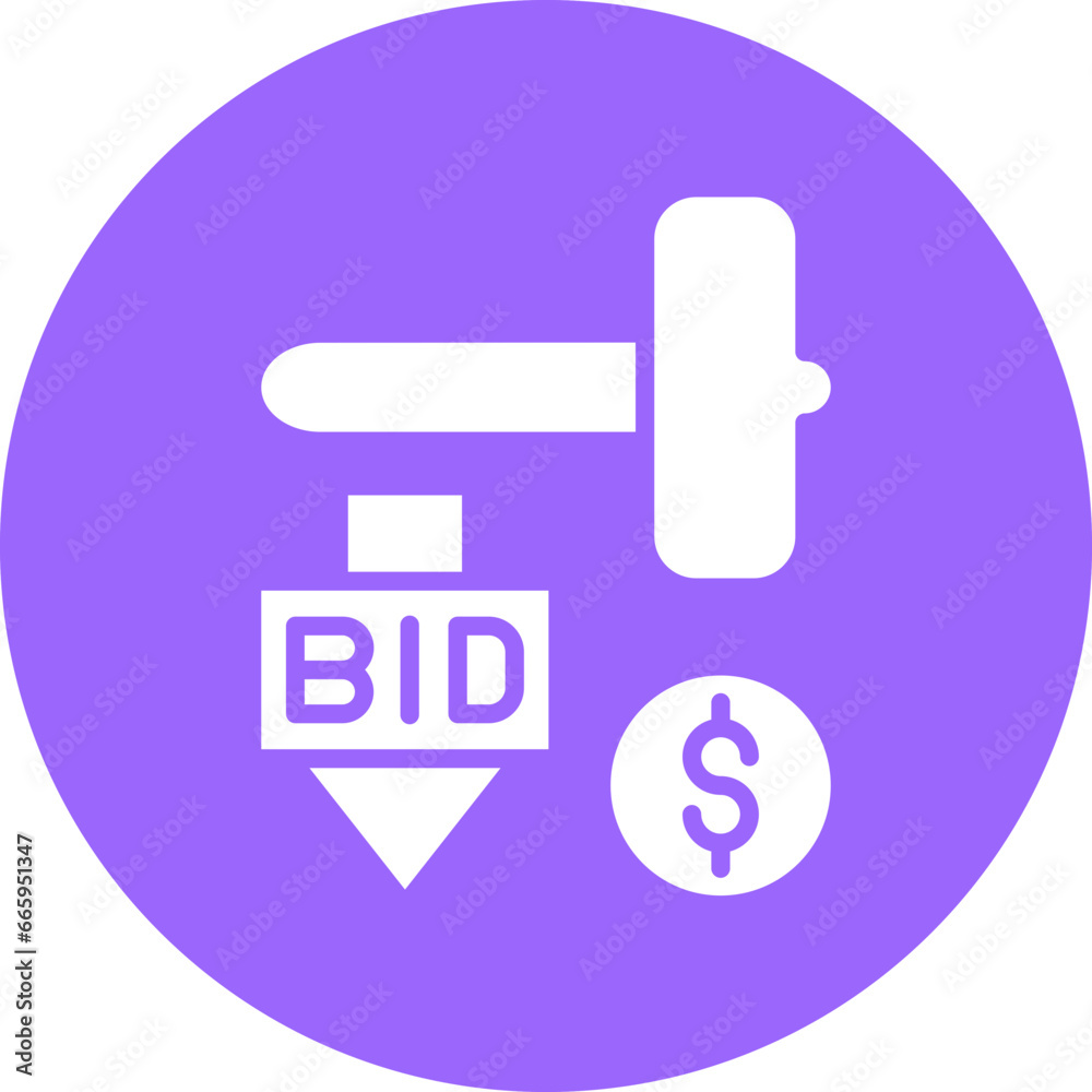 Vector Design Minimum Bid Auction Icon Style Vector Design Minimum Bid Auction Icon Style