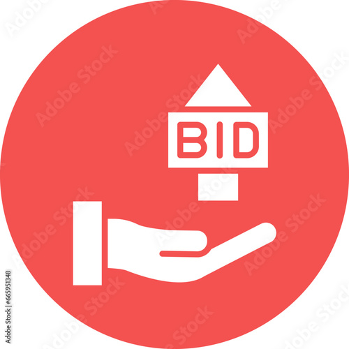 Vector Design Maximum Bid Icon Style