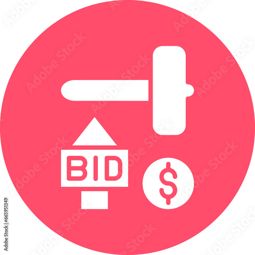 Vector Design Maximum Bid Auction Icon Style