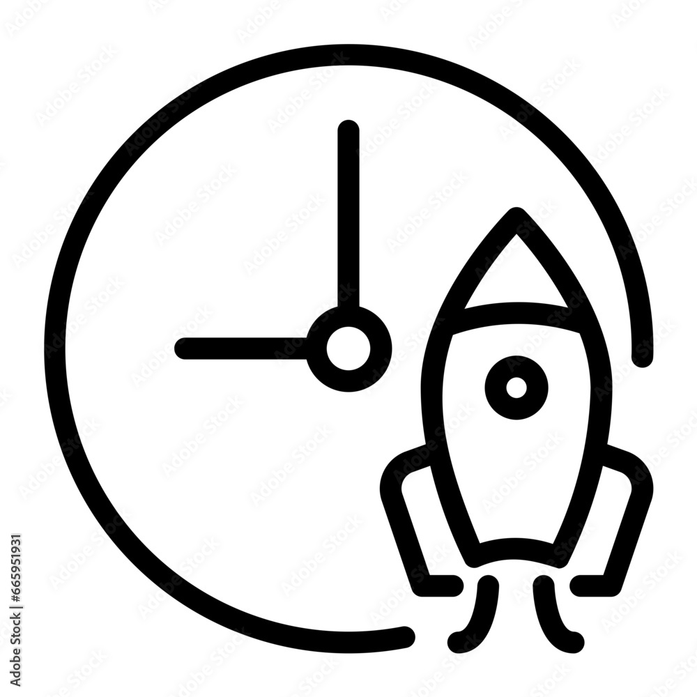rocket line icon rocket line icon