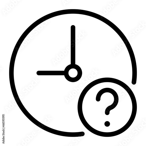 question mark line icon