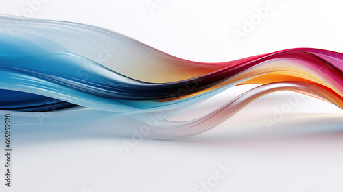 Abstract dynamic multicolor wave background on white color background
