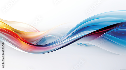 Abstract colorful wave background on white color background