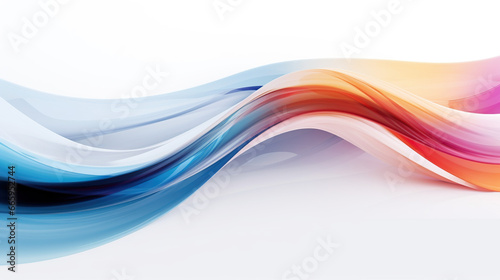 Abstract futuristic colorful wave background on white color background