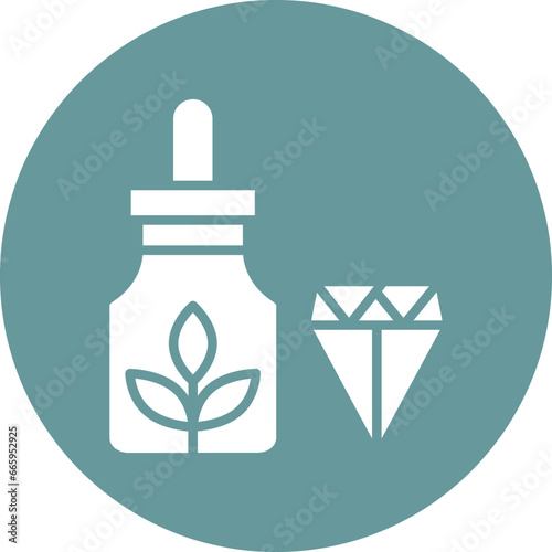 Vector Design Cbd Crystals Icon Style