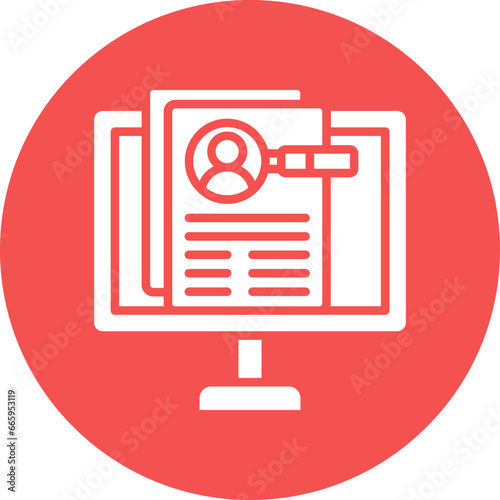 Vector Design Job search Icon Style