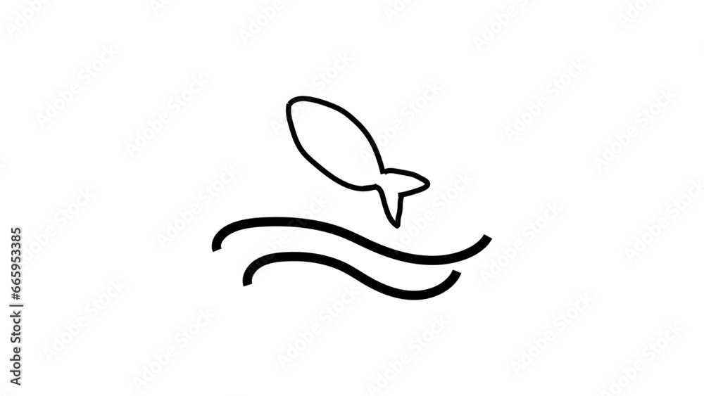 fish line art fish line art