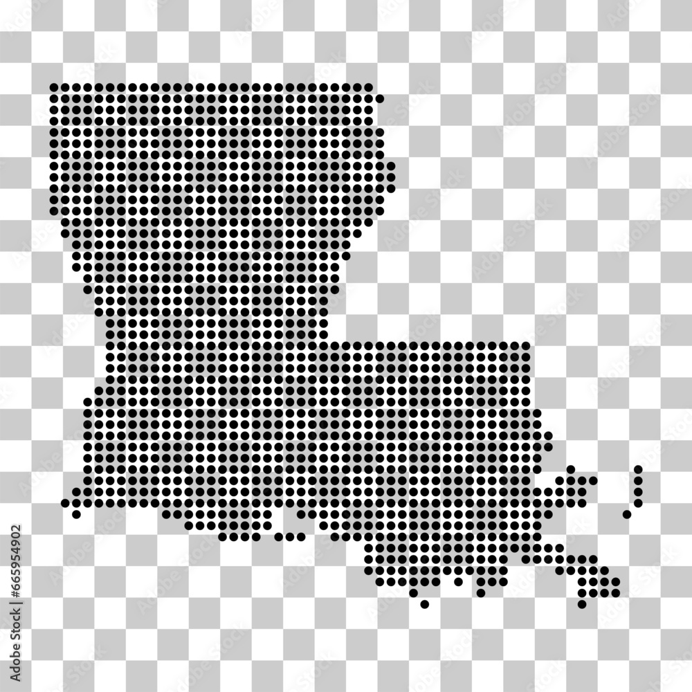 Obraz premium Louisiana map shape, united states of america. Flat concept icon symbol vector illustration