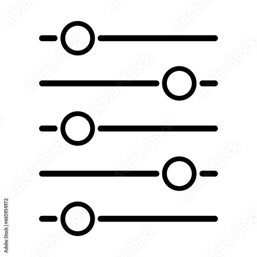 Volume mixer control icon, filter sound symbol button, switch sign vector illustration