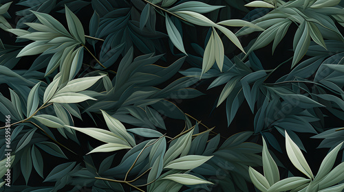 Bamboo leaves pattern High-definition, seamless texture