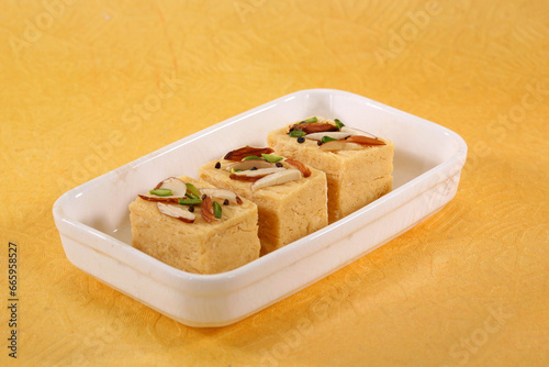 Dodha Barfi or Doda barfi, Prepaired with sprouted wheat, Indian Trational Sweet photo